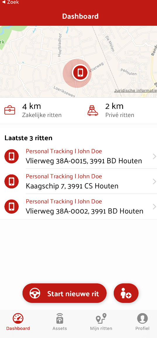 Beeld: MyFMS iOS App - Dashboard